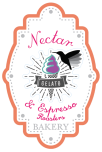 Nectar Gelato Logo Transparent Sign with Humming Bird and Colorful Gelato Ice Cream